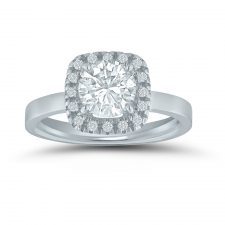 Halo engagement ring ED70303 with 1/8 ctw. diamonds