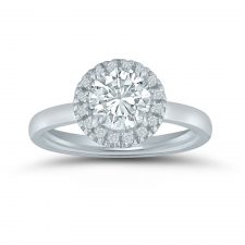 Halo engagement ring with 1/8 ctw. diamonds