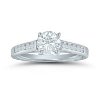 Semi-mount engagement ring with 1/5 ctw. round diamonds