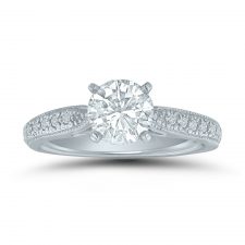 Semi-mount engagement ring with 1/6 ctw. diamonds