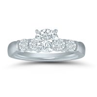 Semi-mount engagement ring ED70774 with 3/8 ctw. round diamonds