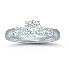 Semi-mount engagement ring ED70774 with 3/8 ctw. round diamonds