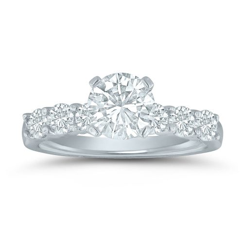 Semi-mount engagement ring ED70819 with 5/8 ctw. round diamonds