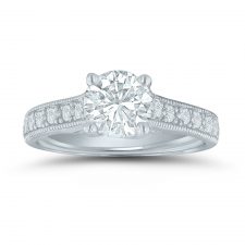Semi-mount engagement ring ED70856 with 1/4 ctw. round diamonds