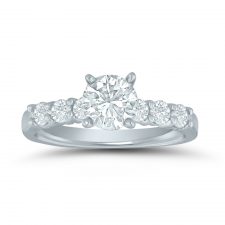 Semi-mount engagement ring ED70885 with 3/8 ctw. round diamonds