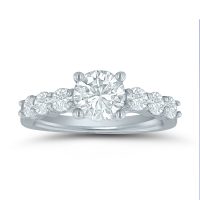 Semi-mount engagement ring ED70902 with 5/8 ctw. round diamonds