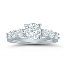 Semi-mount engagement ring ED70902 with 5/8 ctw. round diamonds