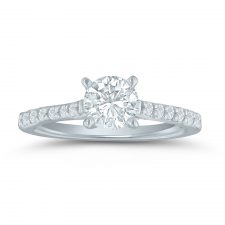 Semi-mount engagement ring ED70953 with 1/5 ctw. round diamonds