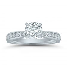 Semi-mount engagement ring ED71193 with 1/5 ctw. round diamonds