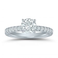 Semi-mount engagement ring ED71835 with 1/4 ctw. round diamonds