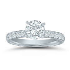 Semi-mount engagement ring ED72075 with 3/8 ctw. diamonds