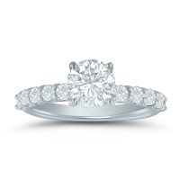 Semi-mount engagement ring ED77763 with 1/2 ctw. round diamonds