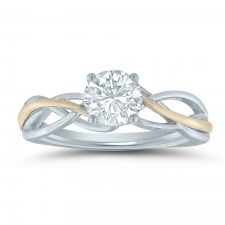 Two-tone semi-mount engagement ring ET76766