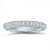 LD70817 ladies wedding band with 1/3 ctw.diamonds