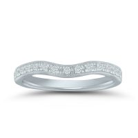 LD70856 ladies wedding band with 1/6 ctw.diamonds