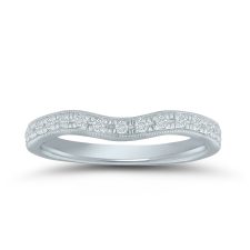 LD70856 ladies wedding band with 1/6 ctw.diamonds