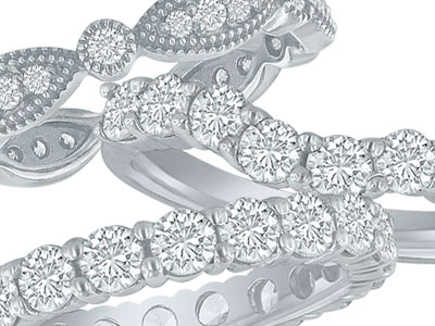 Lieberfarb ladies' diamond wedding bands