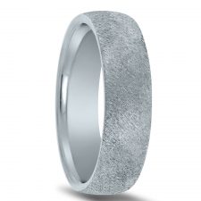 Rain mist wedding band finish