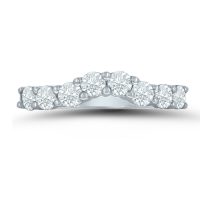 Lieberfarb ladies curved diamond wedding band LD70902